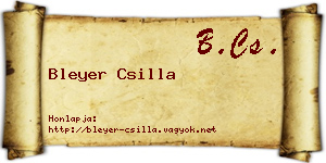 Bleyer Csilla névjegykártya